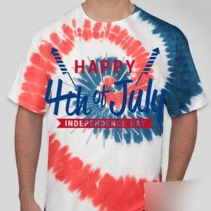 Jack McDavid x Port & Company Tie‑Dye T-shirt 4th Of July Adult/Youth Male Sizes